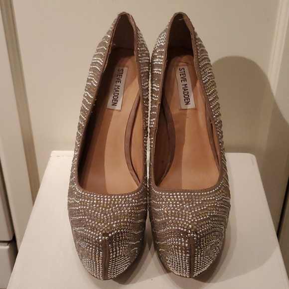 Steve Madden Dyvinal Platform Rhinestone Silver - Picture 4 of 5